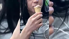 Bold friend using me as dessert, cumming deep inside, hoping not pregnant