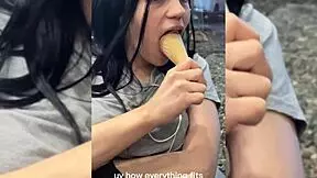 Bold friend using me as dessert, cumming deep inside, hoping not pregnant