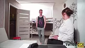 tutor4k fellow skips party for intense affair with mature teacher