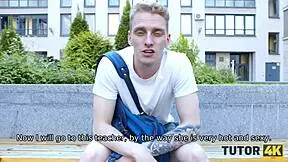 tutor4k man fights but turns carnal with mature teen 18+ cougar milf teacher