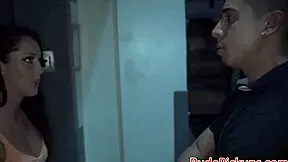 I picked up this tattooed babe with small 18+ tits and roughly fucked her while bound in public.