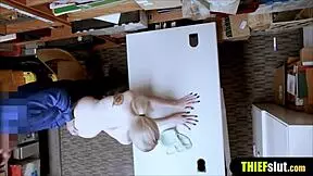 Wow! Pale White Skin Teen Gets Rough Doggystyle Fuck by Thief!