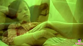 Asian teen's dildo play to orgasm