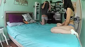 petite latina brunette horny for sex alone at home