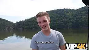 Blonde Czech Teen Rides Boat in POV