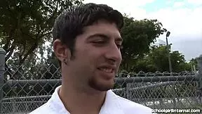 Blonde cheerleader takes a deep creampie and gets knocked up after wild teen sex.