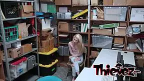 Teen 18+ blonde punished with hard office fucking.