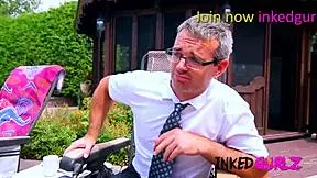 Tattooed Step-Sister Gets Fucked Outdoors In The Public Pool By Her Brother