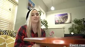 hot blonde aria banks teen takes big dick in casting