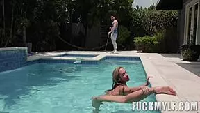 poolside bubble butt briana banderas peter green enjoying reality fun