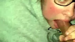 Casual amateur blowjob session