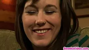 The teen 18+ sits on her busty stepmom's face in a lesbian moment