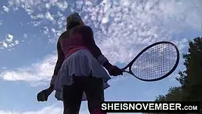 Msnovember's tight ebony booty gets oiled anal fingering