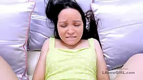 Tiny teen with braces sucks cock hard and gets rough pussy pounding at audition!