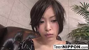 Big-boobed teen enjoys solo sex