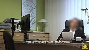 the brunette teen tattoo artist has sex for cash in loan4k casting interview