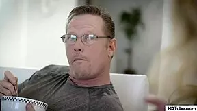 Norwegian teen rides stepdad's cock