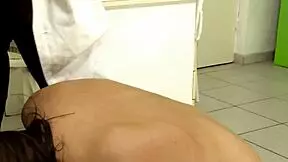 Petite submissive bound and fucked by doctor in hospital. Rough maledom ties her up.