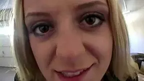 Cute Blonde Ass Wiggle Closeup View