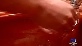 Angie Love, the sexy blonde slut, enjoys double penetration with two big cocks.