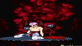 Kuromaru battles Lilith, the queen of fighters!