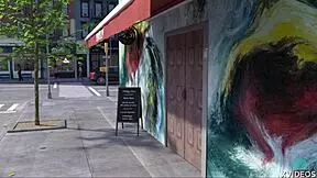 Brunette Teen Babe Sucks Monster Cock in Cinema POV Roleplay with Natural Tits