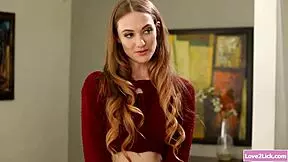 Horny Stepdaughter Gets Pussy Eaten By Milf