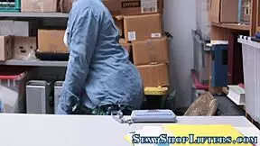 caught thieving and got a facial cumshot