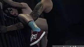 why does the italian teen dominate and fuck the guy in anal bondage?