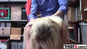 Feel the deep punishment in the garage with sultry burglar