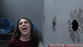 Intense Emotions as Teen Sucks Massive Black Cock at Gloryhole