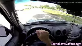 Amateur teen earns money outdoors in a fun way