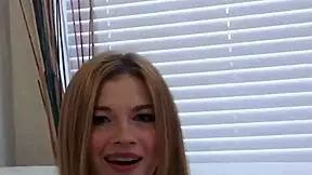Petite redhead teen in glasses gives blowjob in classroom. Stepbro obsessed! 😈