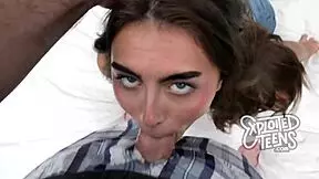 I’m blown away by this stunning 18-year-old with tan lines and a trimmed pussy.