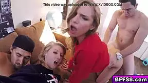 Sexy Teens Engage In Intense Holiday Group Fucking