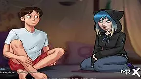 In Summertime Saga, I Ripped Her Clothes And Creampied Her, Oh Shit!