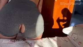 Oh Yeah, Torn Pants Teen Takes Wet Pussy Creampie!