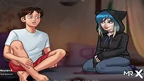 In Summertime Saga, I Ripped Her Clothes And Creampied Her, Oh Shit!