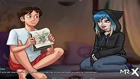 In Summertime Saga, I Ripped Her Clothes And Creampied Her, Oh Shit!