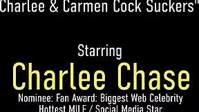 Intense POV Dick Sucking And Deepthroat By Milf Charlee Chase And Petite Brunette Carmen Valentina