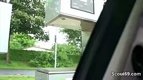 Hey, check this real German amateur teen getting wild in an outdoor threesome with a total stranger!