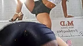 sexy ass war dance by brazilian latina brunette teen