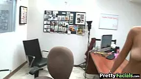 Hey, check this amateur teen 18+ getting a hot facial cumshot!