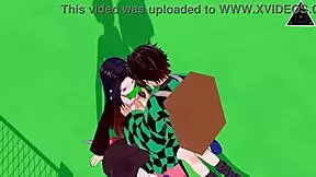 Tanjiro and Nezuko in Demon Slayer anime scene