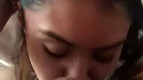 Young Latina eagerly tastes the massive black cock in this intense scene. She explores every inch with her mouth.