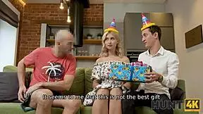 Hunt4k for cash lucky guy manages to fuck blonde in front of her bf 😏