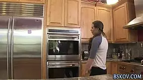 pretty brunette teen pornstar rides rod with blowjob action 😏