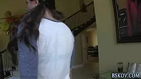 pretty brunette teen pornstar rides rod with blowjob action 😏