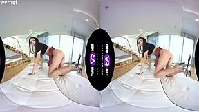 Fully clothed babe stefany orgasms on the sofa