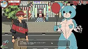 Indian yoga teacher receives bukkake in spooky taboo hentai game.